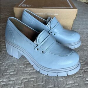 BC Footwear Women's Light Blue Chunky Loafers